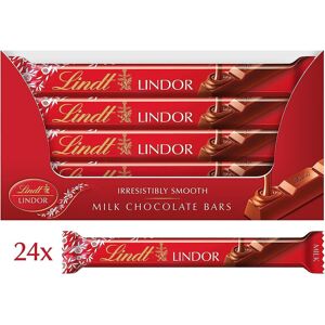 Lindt Lindor Milk Chocolate Bars 38 G (Pack Of 24) Lindt Lindor Milk Chocolate Bars 38 G (Pack Of 24)