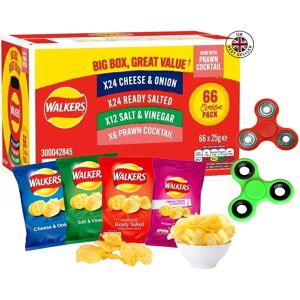 Walkers Crisps Mix Variety Classic Pack Of 66 Chip Box With 1 Hand Spinner Free Walkers Crisps Mix Variety Classic Pack Of 66 Chip Box With 1 Hand Spinner Free