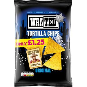 Wanted Tortilla Chips Salt 125g (Pack Of 12) Wanted Tortilla Chips Salt 125g (Pack Of 12)