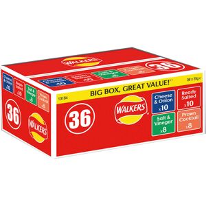 32 Packs Of Walkers Crisps Variety Mix Box 25g Free Tracked Delivery 32 Packs Of Walkers Crisps Variety Mix Box 25g Free Tracked Delivery