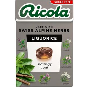 Ricola Liquorice Sugar Free Swiss Herbal Sweets, Herb Drops, Sweet Box 45g - Pa Ricola Liquorice Sugar Free Swiss Herbal Sweets, Herb Drops, Sweet Box 45g - Pa