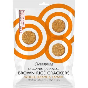 Clearspring Organic Rice Crackers - Whole Sesame 40g -12 Pack Clearspring Organic Rice Crackers - Whole Sesame 40g -12 Pack