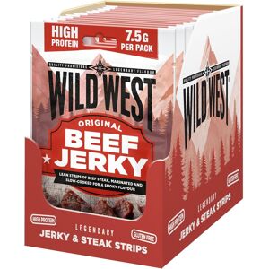 Wild West Original Beef Jerky 12 × 25g – High Protein Gluten Free Snack – Wild West Original Beef Jerky 12 × 25g – High Protein Gluten Free Snack –