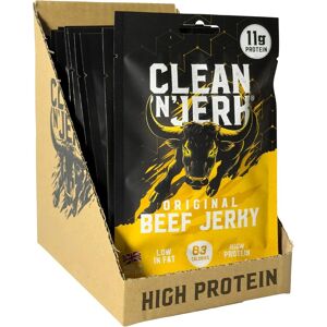 Clean 'N' Jerk Beef Jerky Original - High Protein Snack - Low Fat Silverside Be Clean 'N' Jerk Beef Jerky Original - High Protein Snack - Low Fat Silverside Be