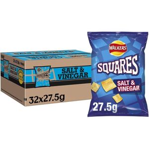 Walkers Squares Salt And Vinegar Snacks, 27.5 G (32 Count) Walkers Squares Salt And Vinegar Snacks, 27.5 G (32 Count)