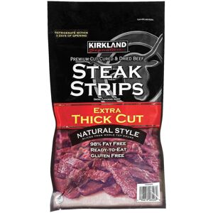 300g Kirkland Signature Steak Strips Thick Cut Jerky Dried Beef Ready Snack 300g Kirkland Signature Steak Strips Thick Cut Jerky Dried Beef Ready Snack