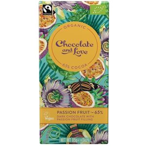 Chocolate And Love Chocolate Love Organic Filled Dark Choc Passion Fruit 65% Cocoa 85g - 4 Pack Chocolate And Love Chocolate Love Organic Filled Dark Choc Passion Fruit 65% Cocoa 85g - 4 Pack