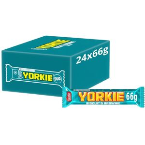Yorkie Duo Biscuit & Brownie Flavour Milk Chocolate Bar 66g (Pack Of 24) Yorkie Duo Biscuit & Brownie Flavour Milk Chocolate Bar 66g (Pack Of 24)
