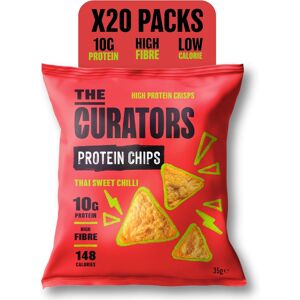 The Curators Protein Chips, Thai Sweet Chilli, 35g (20 Packs), 10g Protein, Hig The Curators Protein Chips, Thai Sweet Chilli, 35g (20 Packs), 10g Protein, Hig
