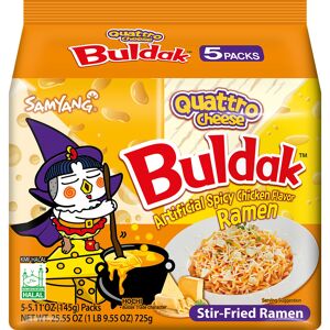 Samyang Hot Chicken Buldak Ramen 5 Pack - Quattro Cheese 145g X 8 Samyang Hot Chicken Buldak Ramen 5 Pack - Quattro Cheese 145g X 8