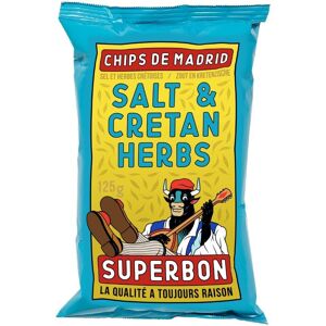 Superbon Chips Salt & Cretan Herbs 14x125g Crispy Potato Snacks Superbon Chips Salt & Cretan Herbs 14x125g Crispy Potato Snacks