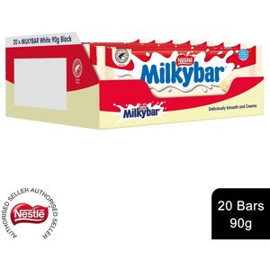 Milkybar Creamy White Chocolate Sharing Bar 90g bulk Buy (Pack Of 20) Milkybar Creamy White Chocolate Sharing Bar 90g bulk Buy (Pack Of 20)