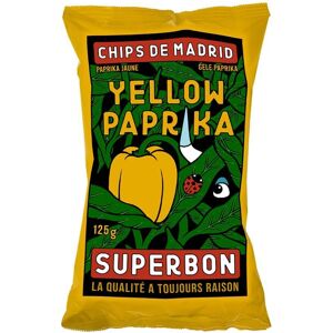 Superbon Chips Yellow Paprika 14x125g Crispy Potato Snacks Superbon Chips Yellow Paprika 14x125g Crispy Potato Snacks
