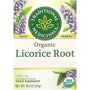 2 X Traditional Medicinals,Organic Licorice Root,Caffeine Free,16 Wrappedtea Bag 2 X Traditional Medicinals,Organic Licorice Root,Caffeine Free,16 Wrappedtea Bag