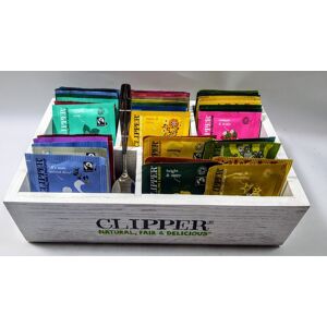 Clipper Tea Stand Box With 40 Assorted Enveloped Tea Bags With Teabag Spoon Clipper Tea Stand Box With 40 Assorted Enveloped Tea Bags With Teabag Spoon