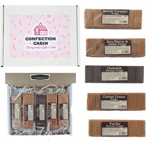 Confection Cabin Fudge Gift Set In 5 Flavours (5 Bars X 130g) - Salted Caramel, Rum And Raisin, Confection Cabin Fudge Gift Set In 5 Flavours (5 Bars X 130g) - Salted Caramel, Rum And Raisin,