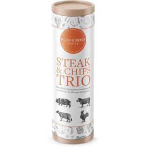 Ross & Ross Gifts - Steak & Chips Trio Tube, Containing Steak Rub, 50g, Salt & Ross & Ross Gifts - Steak & Chips Trio Tube, Containing Steak Rub, 50g, Salt &