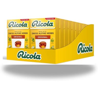 20x Ricola Original Swiss Herb Sweets Sugar Free 45g Vegan Lozenges 20x Ricola Original Swiss Herb Sweets Sugar Free 45g Vegan Lozenges