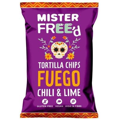 Freed Foods / Mister Free'D Freed Foods Vegan Tortilla Chips With Chili Lime Fuego 135g - 12 Pack Freed Foods / Mister Free'D Freed Foods Vegan Tortilla Chips With Chili Lime Fuego 135g - 12 Pack