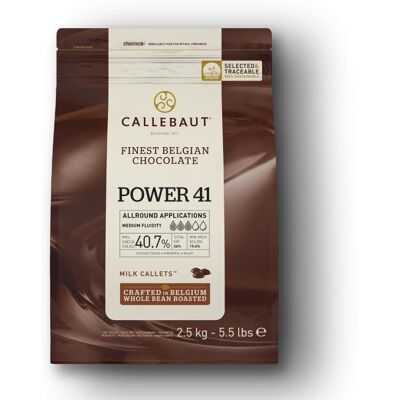 Callebaut - POWER 41 - Belgian - 2.5 kg - Milk chocolate Callebaut - POWER 41 - Belgian - 2.5 kg - Milk chocolate