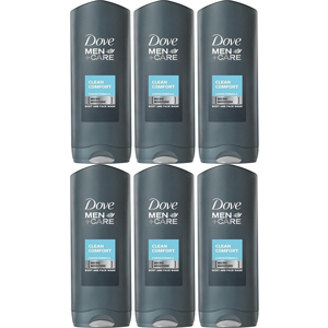 Dove Men + Care Clean Comfort Body & Face Wash 250ml - Pack Of 6 Dove Men + Care Clean Comfort Body & Face Wash 250ml - Pack Of 6