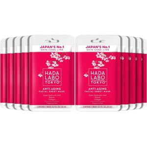 Hada Labo Tokyo - Anti-Ageing Facial Sheet Masks, With Super Hyaluronic Acid, C Hada Labo Tokyo - Anti-Ageing Facial Sheet Masks, With Super Hyaluronic Acid, C