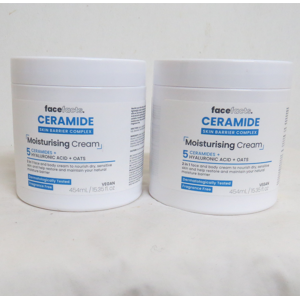 2 X Face Facts Ceramide Moisturising Body Cream 454ml X 2 With Hyaluronic Acid 2 X Face Facts Ceramide Moisturising Body Cream 454ml X 2 With Hyaluronic Acid