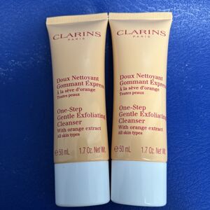 Clarins One Step Gentle Exfoliating Cleanser With Orange 2 X 50ml Tubes Sealed Clarins One Step Gentle Exfoliating Cleanser With Orange 2 X 50ml Tubes Sealed