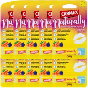 10 X Carmex Naturally Berry Lip Balm Natural Hydrating Moisturising Stick 4.25g 10 X Carmex Naturally Berry Lip Balm Natural Hydrating Moisturising Stick 4.25g