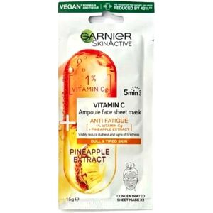 9 × Garnier Skinactive Vitamin C Ampoule Face Sheet Mask Vegan - 15g 9 × Garnier Skinactive Vitamin C Ampoule Face Sheet Mask Vegan - 15g