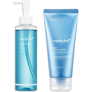 Medicube Double Cleansing Duo For Pore Care: Zero Pore Blackhead Cleansing Oil And Zero F Medicube Double Cleansing Duo For Pore Care: Zero Pore Blackhead Cleansing Oil And Zero F