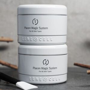 Renecell Placen Magic System No.1 Face Scrub 200ml No.2 Nourishing Cream 200ml Renecell Placen Magic System No.1 Face Scrub 200ml No.2 Nourishing Cream 200ml