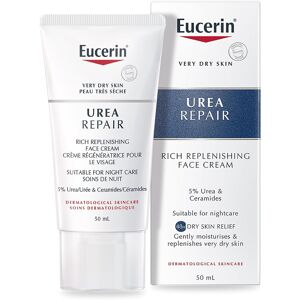 Eucerin Urearepair Replenishing Face Night Cream 5% Urea 50ml, Intensive Night Eucerin Urearepair Replenishing Face Night Cream 5% Urea 50ml, Intensive Night