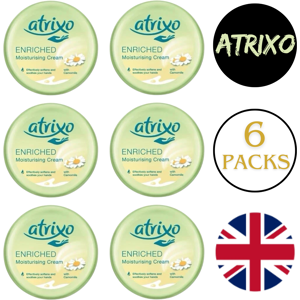 6 X 200ml Atrixo Enriched Camomile Moisturising Hand Cream Non-Greasy Formula 6 X 200ml Atrixo Enriched Camomile Moisturising Hand Cream Non-Greasy Formula