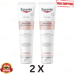 2 X Eucerin Spotless Brightening Gentle Cleansing Foam 150g Face Wash 2 X Eucerin Spotless Brightening Gentle Cleansing Foam 150g Face Wash