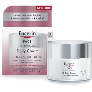 Eucerin Q10 Anti-Wrinkle Face Cream, Unscented Face Cream For Sensitive Skin, 1 Eucerin Q10 Anti-Wrinkle Face Cream, Unscented Face Cream For Sensitive Skin, 1