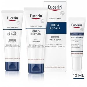 Mm Eucerin Urea Repair Face Cream Day & Night + Acute Lip Balm Intensive Moist Mm Eucerin Urea Repair Face Cream Day & Night + Acute Lip Balm Intensive Moist