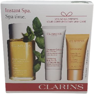 Clarins Instant Spa. Spa Time Tonic, Body Scrub, Balm Mask Clarins Instant Spa. Spa Time Tonic, Body Scrub, Balm Mask