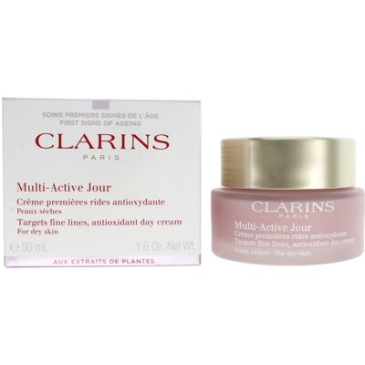 Clarins Multi Active Face Cream Jour Day Antioxidant 50ml Moisturiser Dry Skin Clarins Multi Active Face Cream Jour Day Antioxidant 50ml Moisturiser Dry Skin