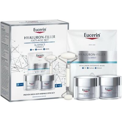 Eucerin Hyaluron-Filler Anti-Age Set 3x Effect Formula-Fills, Stimulates+defends Eucerin Hyaluron-Filler Anti-Age Set 3x Effect Formula-Fills, Stimulates+defends