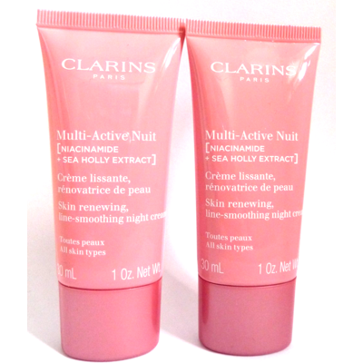 Clarins Multi-Active Night Cream 60ml Total Brand New Sealed In 2x30ml Tubes Clarins Multi-Active Night Cream 60ml Total Brand New Sealed In 2x30ml Tubes