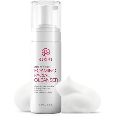 6skins Pore Minimizer Vegan Foaming Facial Cleanser Exfoliating Face Wash With Anti 6skins Pore Minimizer Vegan Foaming Facial Cleanser Exfoliating Face Wash With Anti