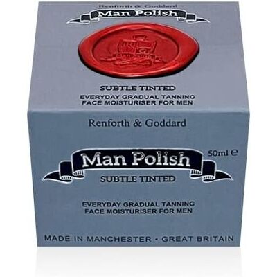 Man Polish Subtle Tinted - Premium Gradual Self Tanning Face Moisturiser For Me Man Polish Subtle Tinted - Premium Gradual Self Tanning Face Moisturiser For Me