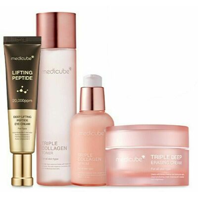 Medicube Deep Collagen 4 Set Toner Serum Cream Eye Cream K-Beauty Medicube Deep Collagen 4 Set Toner Serum Cream Eye Cream K-Beauty