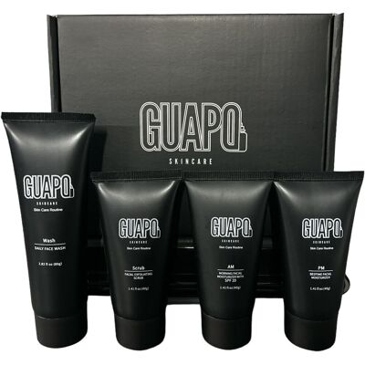 Guapo Skincare - Mens Skincare Routine Facewash Kit, 4 Step Regime Including Fa Guapo Skincare - Mens Skincare Routine Facewash Kit, 4 Step Regime Including Fa