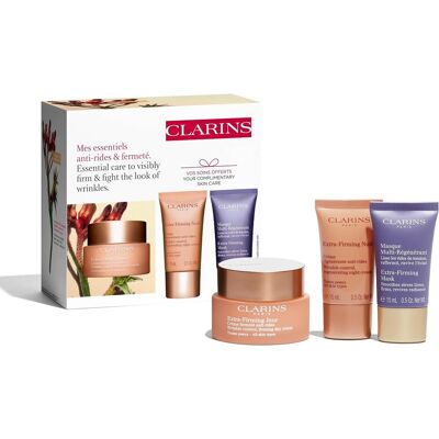 Clarins Extra-Firming Set- Night Cream, Day Cream 15ml Mask 15ml Radiant Visibly Clarins Extra-Firming Set- Night Cream, Day Cream 15ml Mask 15ml Radiant Visibly