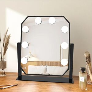 Witfamily Makeup Mirror With Led Light Bulb, Hollywood Lighting Mirror, 360 Degree Rotata Witfamily Makeup Mirror With Led Light Bulb, Hollywood Lighting Mirror, 360 Degree Rotata