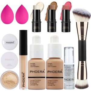 Hilareco Phoera Foundation 3-In-1 Contour Makeup Kit - Highlighter, Blush & Bronzer Stic Hilareco Phoera Foundation 3-In-1 Contour Makeup Kit - Highlighter, Blush & Bronzer Stic