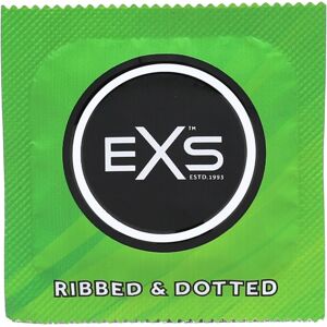 exs Exs Textured Condoms Natural Latex & Silicone Lubricated Ribbed & Dotted exs Exs Textured Condoms Natural Latex & Silicone Lubricated Ribbed & Dotted
