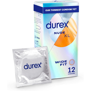 Durex Nude, Condoms, Wide Fit, 12s, Ultra Thin, Designed To Feel It All, With Si Durex Nude, Condoms, Wide Fit, 12s, Ultra Thin, Designed To Feel It All, With Si